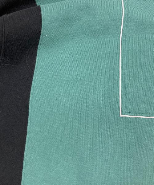 C.E（シーイー）C.E (シーイー) SIDE COLOUR CREW NECK グリーン サイズ:Lの古着・服飾アイテム