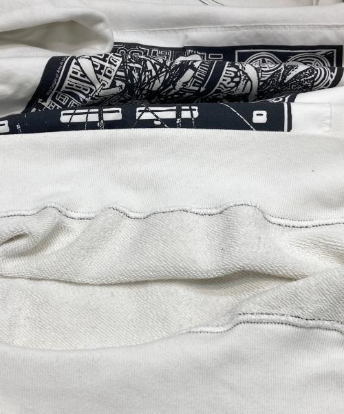C.E（シーイー）C.E (シーイー) WASHED WHITE TEMPLE CREW NECK ホワイト サイズ:Lの古着・服飾アイテム
