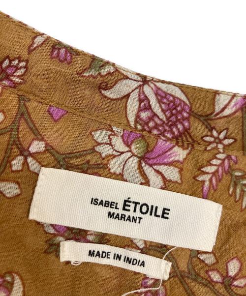 ISABEL MARANT ETOILE（イザベルマランエトワール）ISABEL MARANT ETOILE (イザベルマランエトワール) 花柄ブラウス ブラウン サイズ:34の古着・服飾アイテム