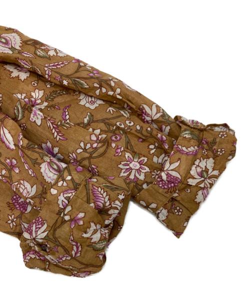 ISABEL MARANT ETOILE（イザベルマランエトワール）ISABEL MARANT ETOILE (イザベルマランエトワール) 花柄ブラウス ブラウン サイズ:34の古着・服飾アイテム
