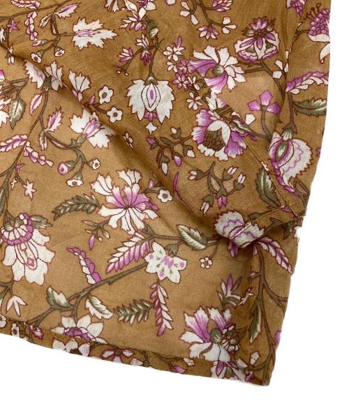 ISABEL MARANT ETOILE（イザベルマランエトワール）ISABEL MARANT ETOILE (イザベルマランエトワール) 花柄ブラウス ブラウン サイズ:34の古着・服飾アイテム