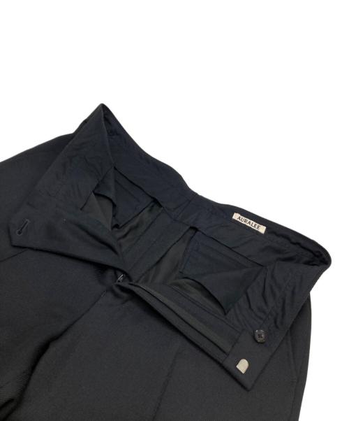 AURALEE（オーラリー）AURALEE (オーラリー) WOOL KID MOHAIR KERSEY SLACKS ブラック サイズ:4の古着・服飾アイテム