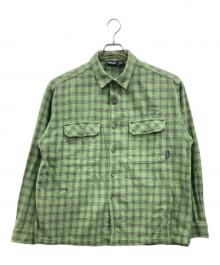 Patagonia（パタゴニア）の古着「ヘビーフランネルシャツ」｜グリーン