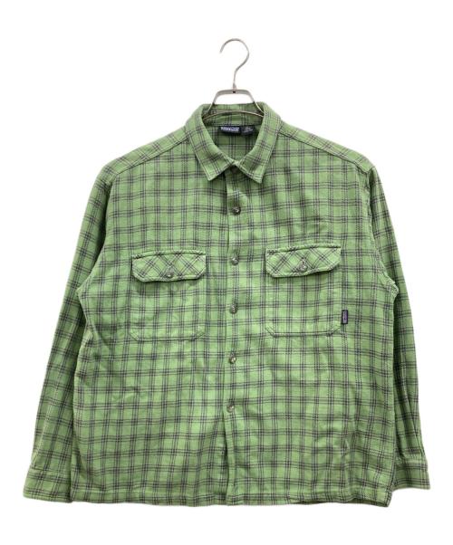 Patagonia（パタゴニア）Patagonia (パタゴニア) ヘビーフランネルシャツ グリーン サイズ:Mの古着・服飾アイテム