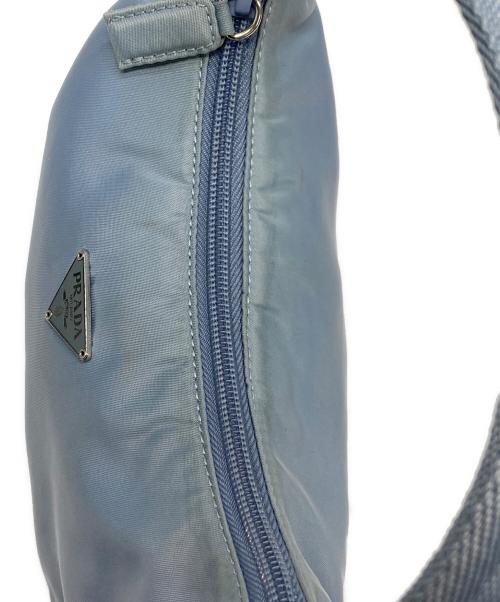 PRADA（プラダ）PRADA (プラダ) ナイロンハンドバッグ ブルーの古着・服飾アイテム