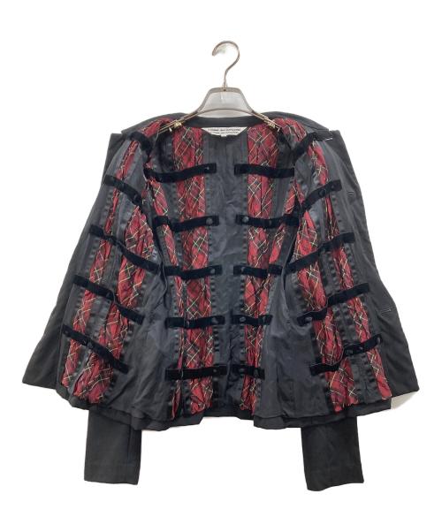 COMME des GARCONS COMME des GARCONS（コムデギャルソン コムデギャルソン）COMME des GARCONS COMME des GARCONS (コムデギャルソン コムデギャルソン) 丸襟ジャケット ブラック サイズ:Sの古着・服飾アイテム