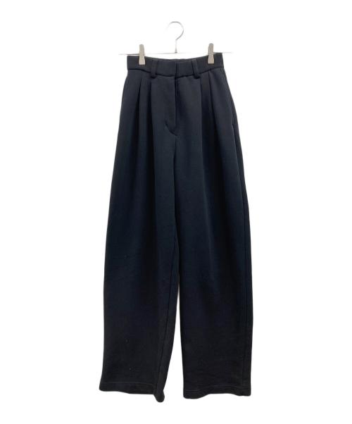 CLANE（クラネ）CLANE (クラネ) TWO TUCK SWEAT PANTS ブラックの古着・服飾アイテム