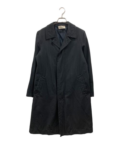 ROBE DE CHAMBRE COMME DES GARCONS（ローブドシャンブル コムデギャルソン）ROBE DE CHAMBRE COMME DES GARCONS (ローブドシャンブル コムデギャルソン) ウール比翼ステンカラーコート ブラック サイズ:不明の古着・服飾アイテム