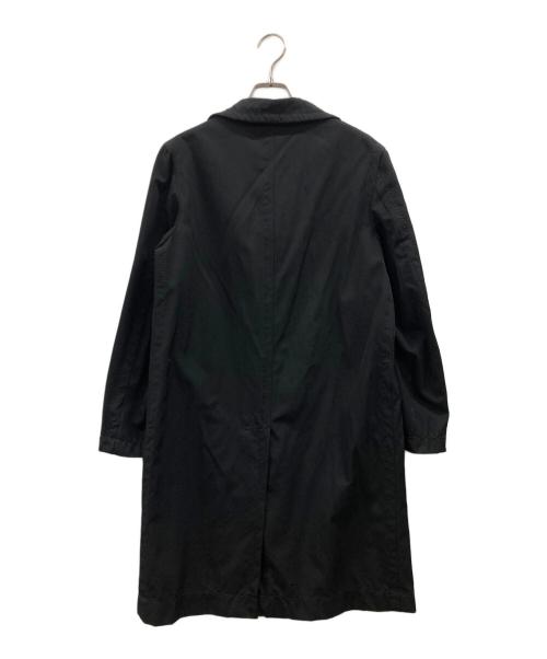 ROBE DE CHAMBRE COMME DES GARCONS（ローブドシャンブル コムデギャルソン）ROBE DE CHAMBRE COMME DES GARCONS (ローブドシャンブル コムデギャルソン) ウール比翼ステンカラーコート ブラック サイズ:不明の古着・服飾アイテム