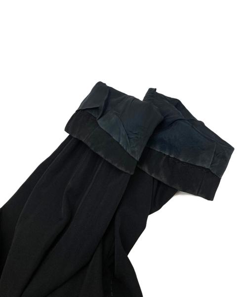 ROBE DE CHAMBRE COMME DES GARCONS（ローブドシャンブル コムデギャルソン）ROBE DE CHAMBRE COMME DES GARCONS (ローブドシャンブル コムデギャルソン) ウール比翼ステンカラーコート ブラック サイズ:不明の古着・服飾アイテム