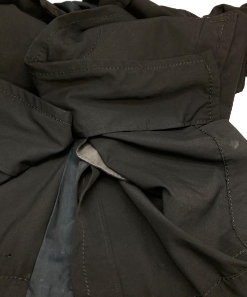 ROBE DE CHAMBRE COMME DES GARCONS（ローブドシャンブル コムデギャルソン）ROBE DE CHAMBRE COMME DES GARCONS (ローブドシャンブル コムデギャルソン) ウール比翼ステンカラーコート ブラック サイズ:不明の古着・服飾アイテム
