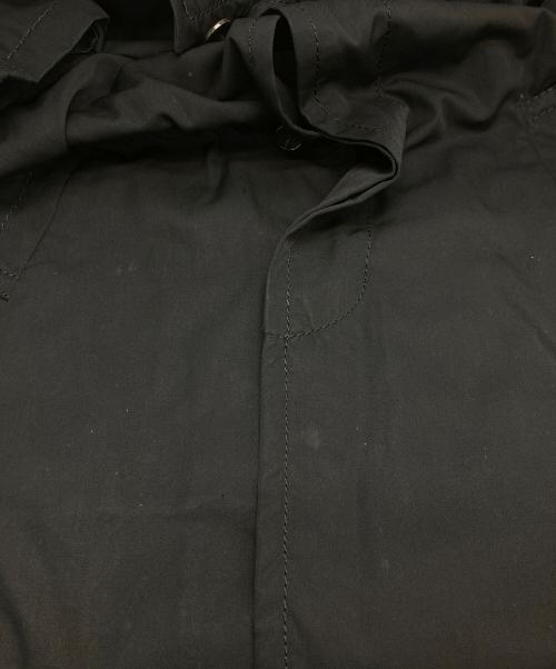 ROBE DE CHAMBRE COMME DES GARCONS（ローブドシャンブル コムデギャルソン）ROBE DE CHAMBRE COMME DES GARCONS (ローブドシャンブル コムデギャルソン) ウール比翼ステンカラーコート ブラック サイズ:不明の古着・服飾アイテム