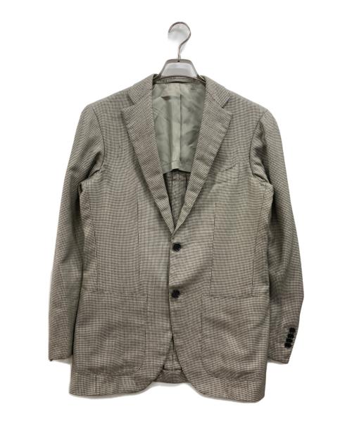 Brilla per il gusto（ブリッラ ペル イルグースト）Brilla per il gusto (ブリッラ ペル イルグースト) シルクウールチェックテーラードジャケット ベージュ サイズ:44の古着・服飾アイテム