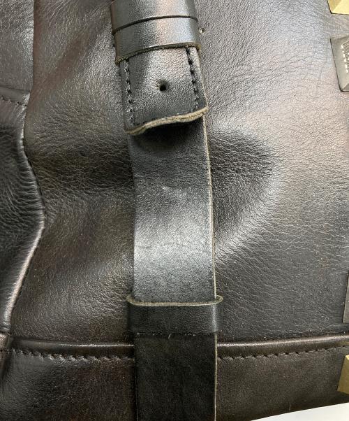 DIESEL（ディーゼル）DIESEL (ディーゼル) 2WAYスタッズレザーハンドバッグ ブラックの古着・服飾アイテム