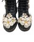 中古・古着 Dr.Martens (ドクターマーチン) フラーワーアップリケ8ホールブーツ ブラック サイズ:UK4：20000円