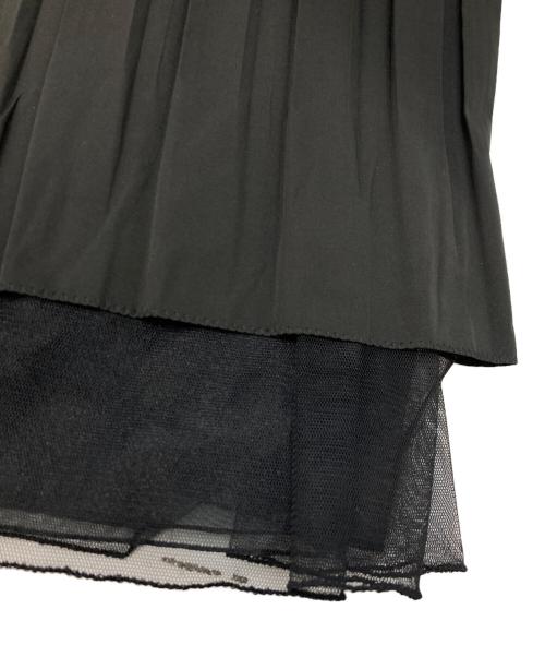 MARILYN MOON（マリリンムーン）MARILYN MOON (マリリンムーン) ラッフルプリーツレイヤードドレス ブラック サイズ:不明（実寸参照）の古着・服飾アイテム