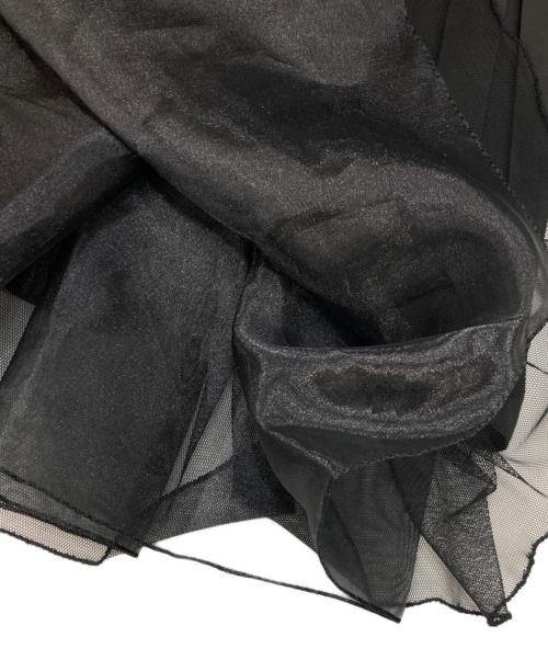 MARILYN MOON（マリリンムーン）MARILYN MOON (マリリンムーン) ラッフルプリーツレイヤードドレス ブラック サイズ:不明（実寸参照）の古着・服飾アイテム