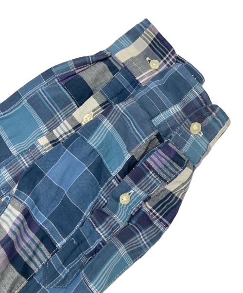 POLO RALPH LAUREN（ポロ・ラルフローレン）POLO RALPH LAUREN (ポロ・ラルフローレン) パッチワークチェックシャツ ブルー サイズ:XSの古着・服飾アイテム