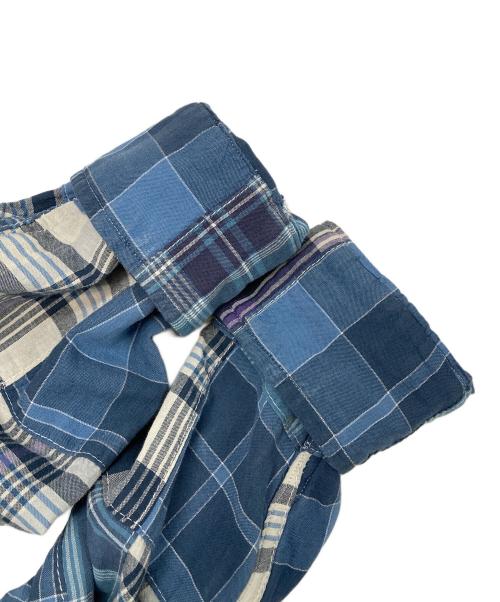 POLO RALPH LAUREN（ポロ・ラルフローレン）POLO RALPH LAUREN (ポロ・ラルフローレン) パッチワークチェックシャツ ブルー サイズ:XSの古着・服飾アイテム