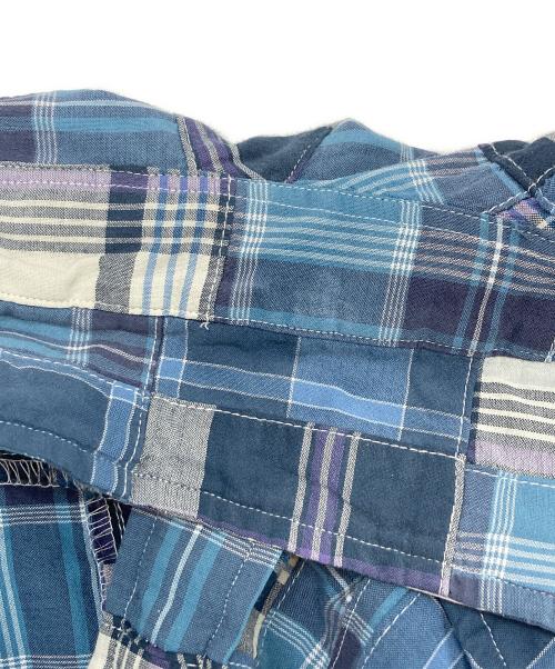 POLO RALPH LAUREN（ポロ・ラルフローレン）POLO RALPH LAUREN (ポロ・ラルフローレン) パッチワークチェックシャツ ブルー サイズ:XSの古着・服飾アイテム