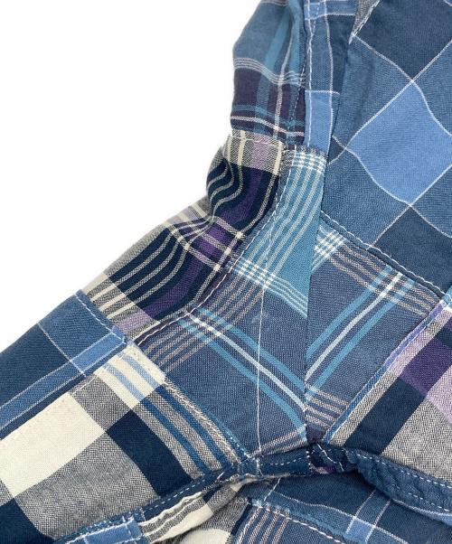 POLO RALPH LAUREN（ポロ・ラルフローレン）POLO RALPH LAUREN (ポロ・ラルフローレン) パッチワークチェックシャツ ブルー サイズ:XSの古着・服飾アイテム