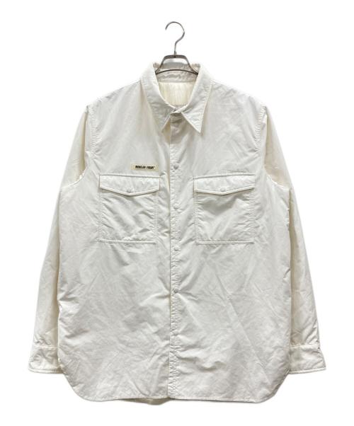 MONCLER（モンクレール）MONCLER (モンクレール) FRAGMENTS (フラグメント) オーバーフィットシャツ型ダウンジャケット ホワイト サイズ:6の古着・服飾アイテム