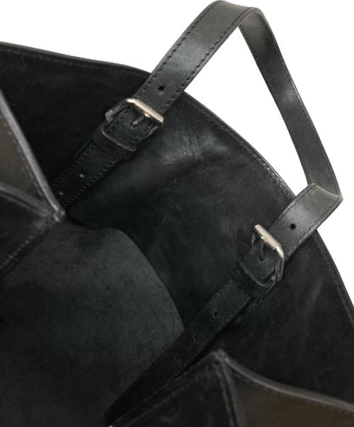 Maison Margiela（メゾンマルジェラ）Maison Margiela (メゾンマルジェラ) レザートートバッグ ブラックの古着・服飾アイテム