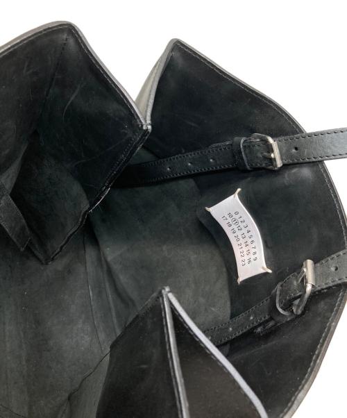 Maison Margiela（メゾンマルジェラ）Maison Margiela (メゾンマルジェラ) レザートートバッグ ブラックの古着・服飾アイテム