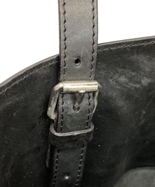 Maison Margiela（メゾンマルジェラ）Maison Margiela (メゾンマルジェラ) レザートートバッグ ブラックの古着・服飾アイテム
