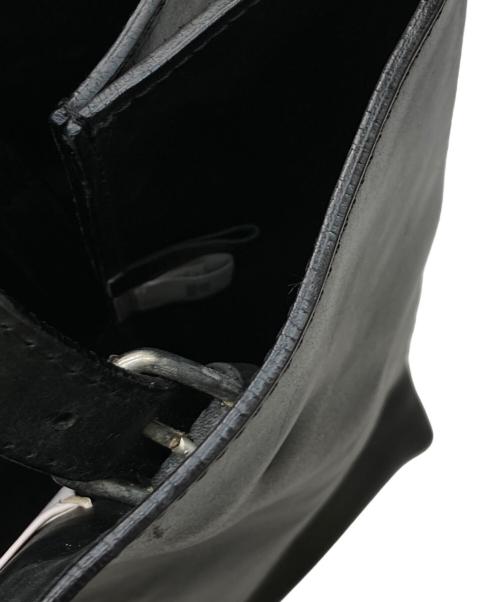 Maison Margiela（メゾンマルジェラ）Maison Margiela (メゾンマルジェラ) レザートートバッグ ブラックの古着・服飾アイテム