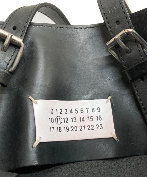 Maison Margiela（メゾンマルジェラ）Maison Margiela (メゾンマルジェラ) レザートートバッグ ブラックの古着・服飾アイテム