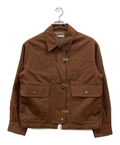 WYM LIDNM（ウィム バイ リドム）WYM LIDNM (ウィム バイ リドム) METAL TOGGLE TWILL DECK BLOUSON ブラウン サイズ:Mの古着・服飾アイテム