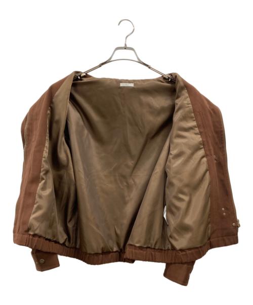 WYM LIDNM（ウィム バイ リドム）WYM LIDNM (ウィム バイ リドム) METAL TOGGLE TWILL DECK BLOUSON ブラウン サイズ:Mの古着・服飾アイテム