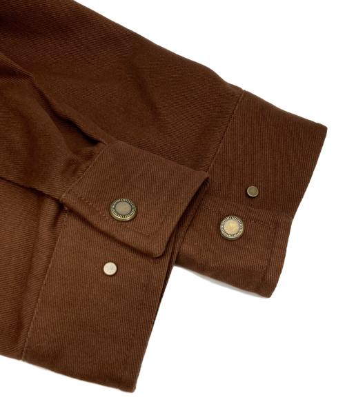 WYM LIDNM（ウィム バイ リドム）WYM LIDNM (ウィム バイ リドム) METAL TOGGLE TWILL DECK BLOUSON ブラウン サイズ:Mの古着・服飾アイテム