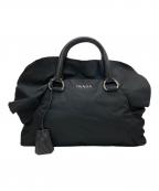 PRADAプラダ）の古着「テスート ラッフルトリム ボウラーバッグ」｜ブラック