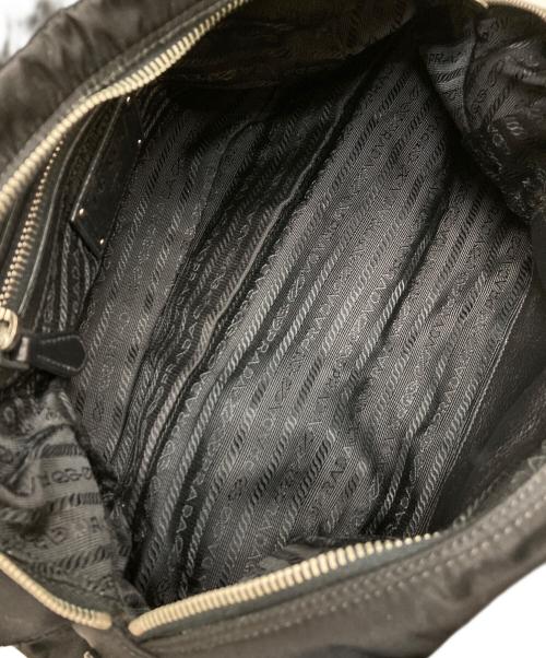 PRADA（プラダ）PRADA (プラダ) テスート ラッフルトリム ボウラーバッグ ブラックの古着・服飾アイテム