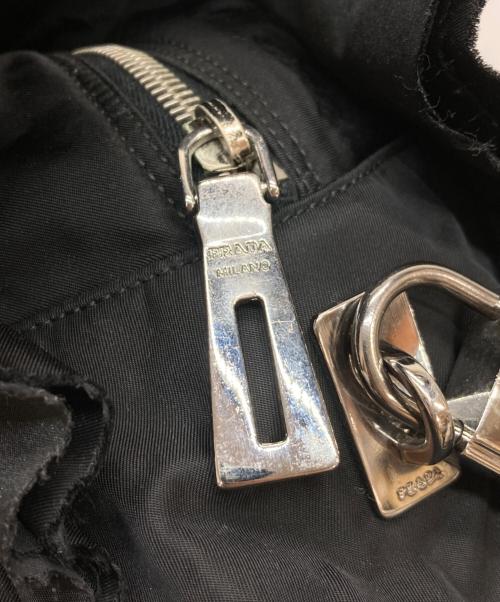 PRADA（プラダ）PRADA (プラダ) テスート ラッフルトリム ボウラーバッグ ブラックの古着・服飾アイテム