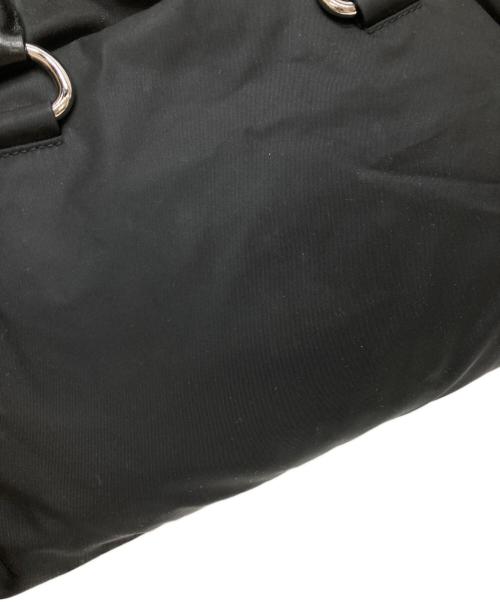 PRADA（プラダ）PRADA (プラダ) テスート ラッフルトリム ボウラーバッグ ブラックの古着・服飾アイテム