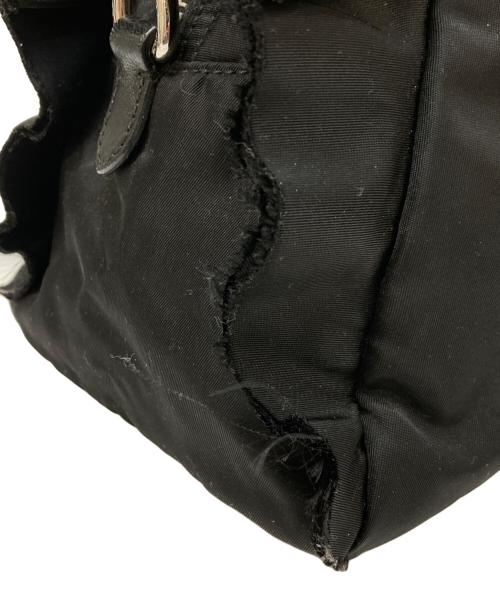 PRADA（プラダ）PRADA (プラダ) テスート ラッフルトリム ボウラーバッグ ブラックの古着・服飾アイテム