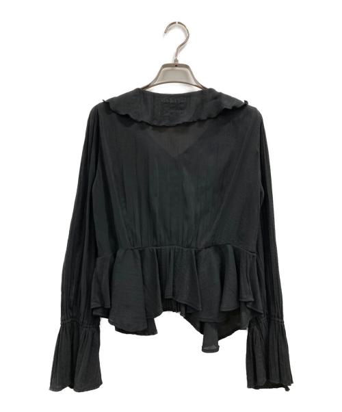 CELFORD（セルフォード）CELFORD (セルフォード) フリルペプラムブラウス ブラック サイズ:38の古着・服飾アイテム