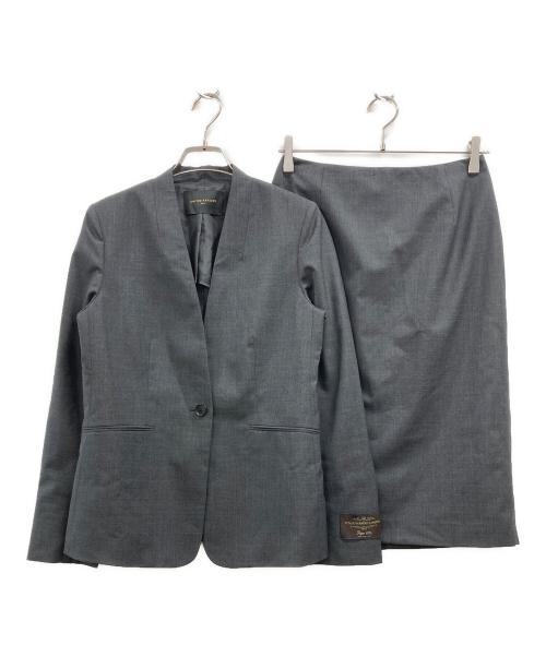 UNITED ARROWS（ユナイテッドアローズ）UNITED ARROWS (ユナイテッドアローズ) ノーラペルセットアップ グレー サイズ:38の古着・服飾アイテム