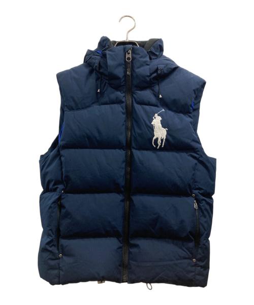 POLO RALPH LAUREN（ポロ・ラルフローレン）POLO RALPH LAUREN (ポロ・ラルフローレン) ビッグポニー刺繍ダウンベスト ネイビー サイズ:Mの古着・服飾アイテム