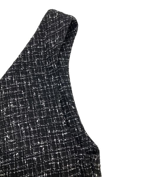 BEARDSLEY（ビアズリー）BEARDSLEY (ビアズリー) ツイードフレアーワンピース ブラック 未使用品の古着・服飾アイテム