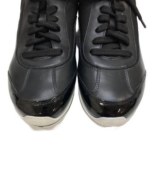 Salvatore Ferragamo（サルヴァトーレ フェラガモ）Salvatore Ferragamo (サルヴァトーレ フェラガモ) エナメルカーフレザースニーカー ブラック サイズ:8の古着・服飾アイテム