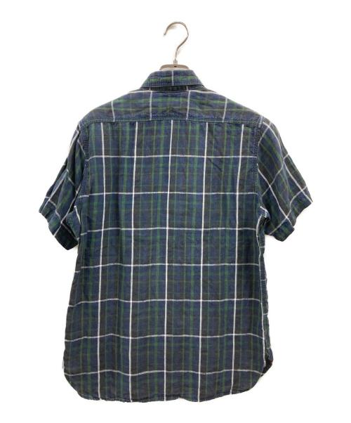 SUGAR CANE（シュガーケーン）SUGAR CANE (シュガーケーン) リネンチェックシャツ グリーン サイズ:Mの古着・服飾アイテム