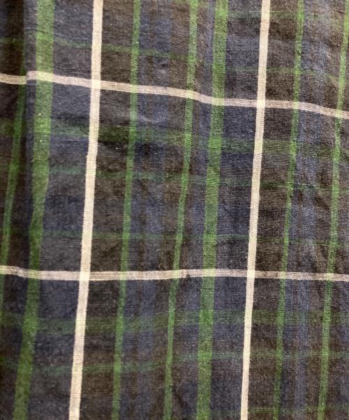 SUGAR CANE（シュガーケーン）SUGAR CANE (シュガーケーン) リネンチェックシャツ グリーン サイズ:Mの古着・服飾アイテム