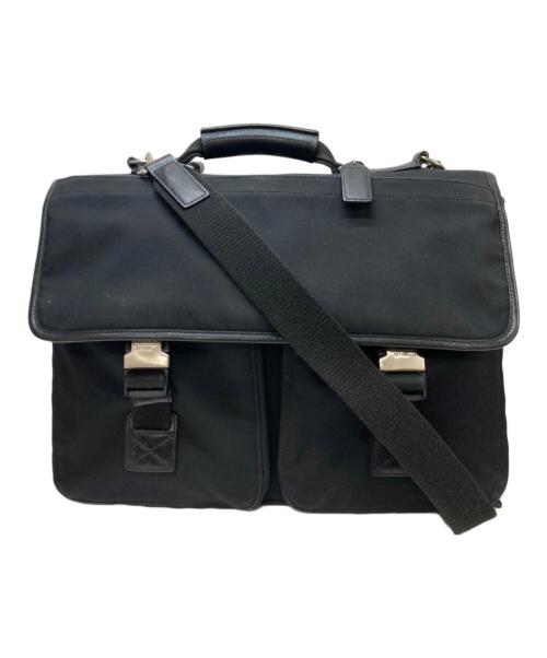 COACH（コーチ）COACH (コーチ) キャンパスレザー2WAYブリーフケース ブラックの古着・服飾アイテム