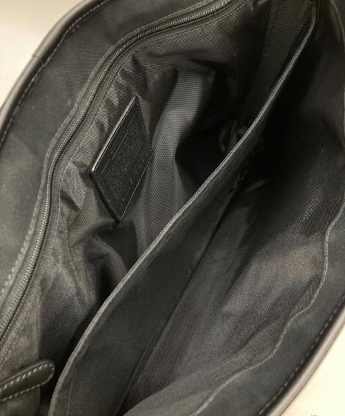 COACH（コーチ）COACH (コーチ) キャンパスレザー2WAYブリーフケース ブラックの古着・服飾アイテム