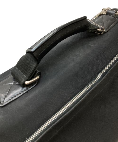 COACH（コーチ）COACH (コーチ) キャンパスレザー2WAYブリーフケース ブラックの古着・服飾アイテム