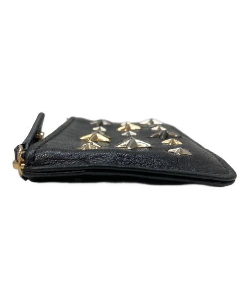 JIMMY CHOO（ジミーチュウ）JIMMY CHOO (ジミーチュウ) スタッズコインケース ブラックの古着・服飾アイテム